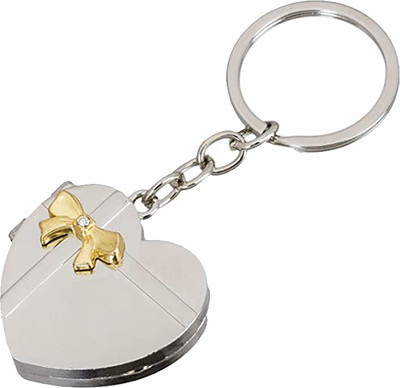 StealODeal Heart Shaped Metal Photo Frame Key Chain