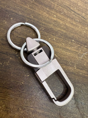 Ride2joy Omuda Hook Locking Silver Metal key ring Key chain for Bike Car Key Chain