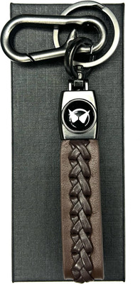 FLAMBE New mahindra car Brown Cross Design Belt Keychain Key Chain
