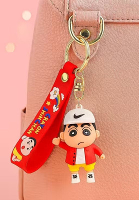 Vetocity Shinchan Cartoon Keychain with Premium PVC Strap|Crayon Shinchan Anime Key Chain
