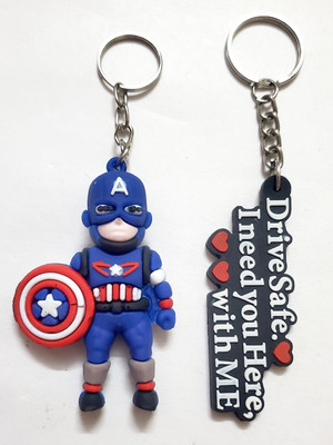 ShopTalk Captain America shield pop kc new with save drive pvc Key Chain