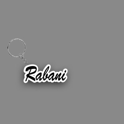SY Gifts SYG Rabani Name Keychain White And Black Key Chain