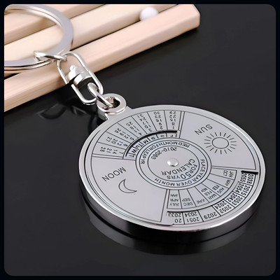 MAG BEE Fancy 50 Years Calender Key Chain (Silver)-Premium Key Chain