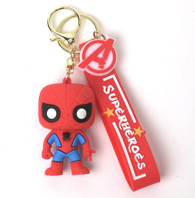 silicone Spiderman Keychain | Marvel Soft Rubber Key Ring for Men & Boys Key Chain