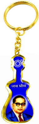 AFH Babasaheb Ambedkar Jay Bhim Gitar Keychain for Gifiting and Good Luck Key Chain