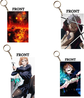 Hariyaali Enterprises LLP JUJUTSU KAISEN Unique Style 4 Keychain Combo Key Chain