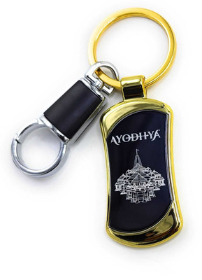 Jdp Novelty Premium Quality Metal Keychain of Shree Ram Tample Ayodhya. Key Chain