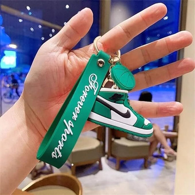 GKM Trending Jordan Sneaker Shoe PVC keychain with strap hook Key Chain