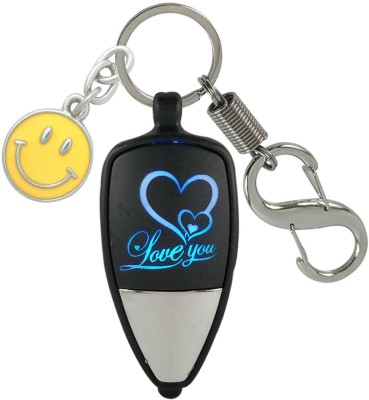 HANDSOME ISK Premium Finisshing Love U Light With Smiley Locking Lock Key Chain