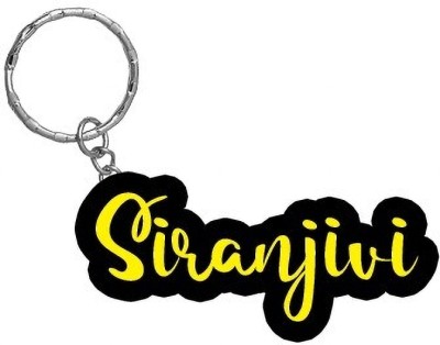 SY Gifts Siranjivi Name Black Yellow Name Keychain Key Chain