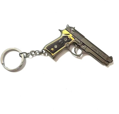 HappierYou Big size Revolver Gun with Cover Keychain Keyring | Crossfire Gun Keychain Key Chain