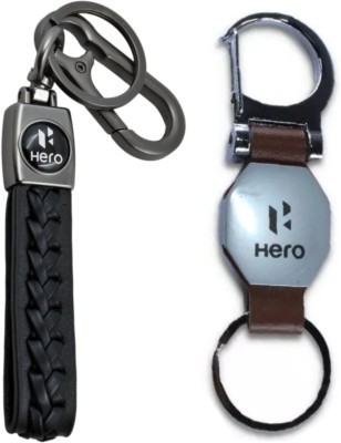 MAG BEE Styling Bike Hero D'Hook & Zigsaw Keyring Compatible With Pack of 2 Bike/Scooty Key Chain