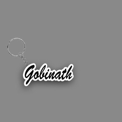 SY Gifts SYG Gobinath Name Keychain White And Black Key Chain