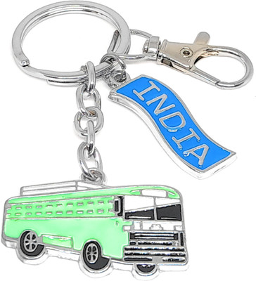 HiyaaV Bus India Souvenir Gift Metal Keychain For Men Women Girls Boys Friend Bike Car Key Chain