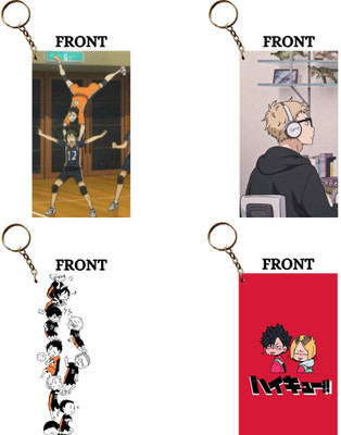 Hariyaali Enterprises LLP Haikyu! KARASUNO X NEKOMA NISHINOYA FUN Unique Style 4 pcs Combo Key Chain