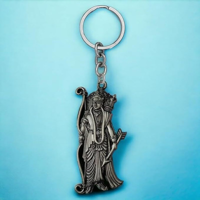 RINKON Ayodhya Lord Jai Shree Ram Rama With Bow & Arrow Double Sided Latest Metal Key Chain