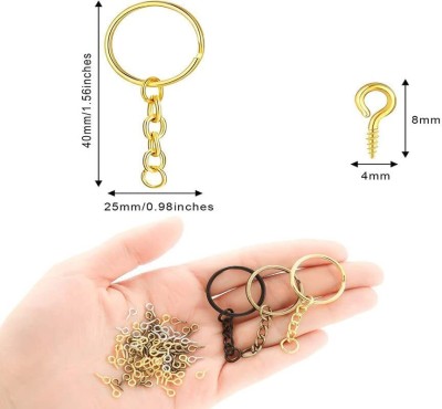 DIY Crafts 5X Pcs, Gold Key Chain