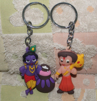 MAG BEE PVC Bal krishna kanhaiya and chota bheem combo-kC113 Key Chain