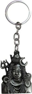 PEARLISH Lord Shiva /Shiv Ji Premium Quality Keychain (Silver) Y-1 Key Chain