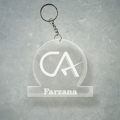 SY Gifts Chartered Accountant CA Design With Farzana Name Key Chain