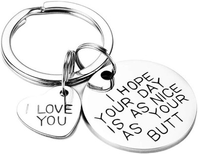 Myurawells I Hope Your Day Is As Nice As My BUTT Keychain. Great as a Birthday Key Chain