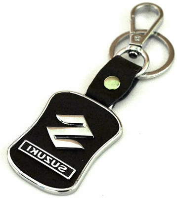 gtrp key Chain-Suzuki Black Leather Hook Locking Metal Key Chain Key Chain