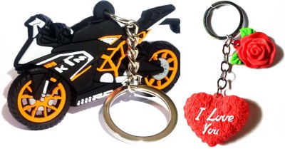 ShopTop BIKe double-sided key chain and I love you rubber key chain K-T-M Key Chain