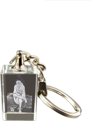 shinde exports Shirdi Saibaba Glass/Crystal Key Chain