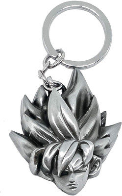 mik Dragon Z Ball Face Grey Goku Metal Key Chain
