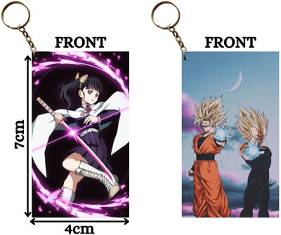 Hariyaali Enterprises LLP CUTIE OF DEMON SLAYER X GOKU AND VEGETA POWER Unique Style 2 pcs Combo Key Chain