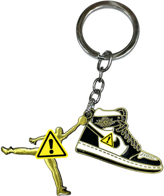 HappierYou Air Jordan Sneakers Keychain | AJ 1 Retro High Black Metallic Gold Key Chain