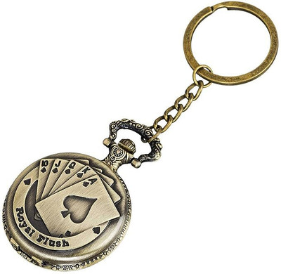 GKM Royal Playing Card Flush Face high quality pocket watch keychain Key Chain