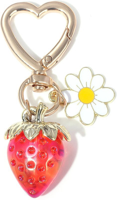 PALAY Strawberry Daisy Keychain Gift Box Heart Flower Bag Charm Key Chain