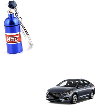 SEMAPHORE NOS Bottle Keychain Pill Box Storage Key Ring Blue for Hyundai Accent Key Chain