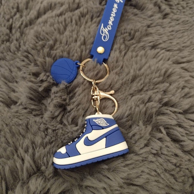 SHRI JI Classic Blue FUNKY Shoe Keychain & Keychain with Strap & Ball Charm Key Chain