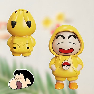 Shikshapatri Shinchan Face Changing Keychain with 3 Expressions Cartoon Character ABS Toy Key Chain