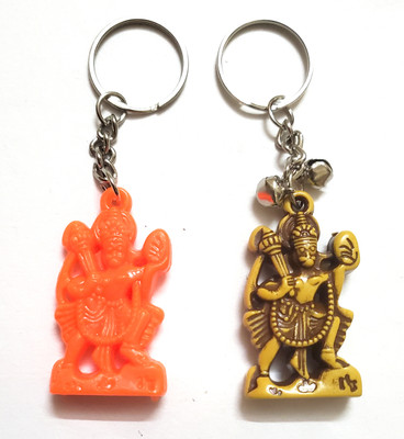 ShopTalk wooden and orange hanuman keychain Key Chain