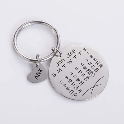 Myurawells Custom Save The Date,Calendar Gift,Calendar Keychains Key Chain