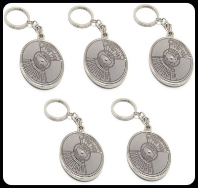 gtrp Trendy-Pack of 5 Compass Date Perpetual with Calendar up-to 50 Years Key Chain Key Chain