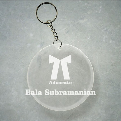 SY Gifts Advocate Logo Desigh With Bala Subramanian Name Key Chain