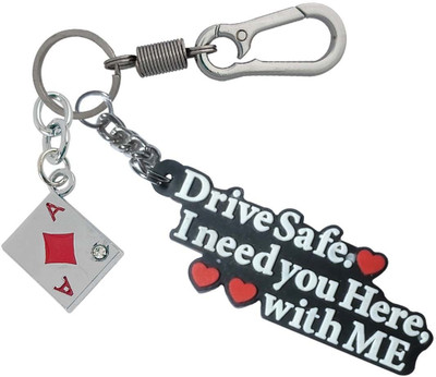 SHOKY LOOKS Hard Rubber Drive Safe Good Looking Locking Lock With Desk Card Diamond Key Chain