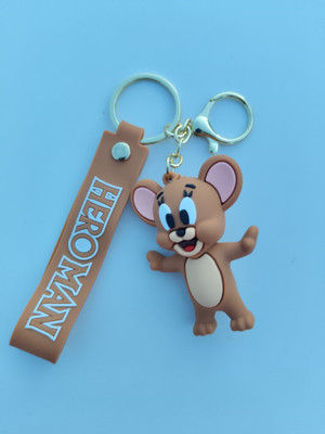 Achyuta 3D Jerry Cartoon Character Keychain – Cute & Fun Tom and Jerry Accessory Key Chain