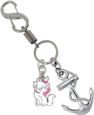 HANDSOME ISK Perfect & Excellent Quality Anchor With Cute White Cat Locking Lock Key Chain
