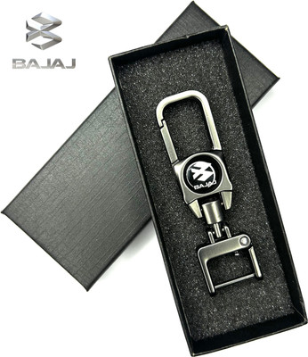 FLAMBE Model Bajaj Bike Black Premium Metal Keychain Key Chain