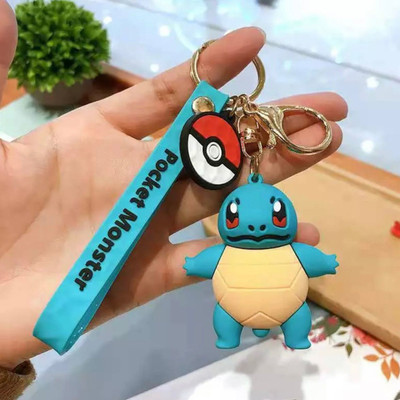WHITE POPCORN Pokemon Squirtle 3D Keychain | Strap Charm & Hook | Key Chain