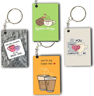 ASvik Creation Love-7 Valentine's Day Keychain Set: 8-Piece Romantic Gift for Him & Her Key Chain