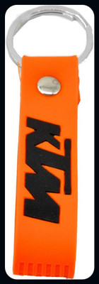 Meeko.com Inspired Orange Double Sided Silicon Keychain Car keychain collectible Black-A Key Chain