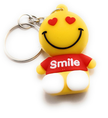 High Choice Smiley Emoji Rubber Keychain for Home Office Car Bike Key Chain