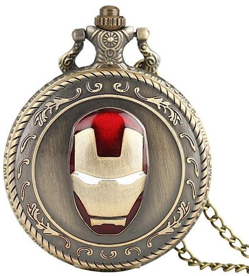 GKM Superhero Ironman Attractive vintage pocket watch keychain for Avenger lovers Key Chain