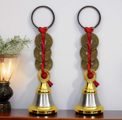 AMANVANI Antique Guardian Bell Keychain, Metal Keychain For Good Luck & Protection Key Chain